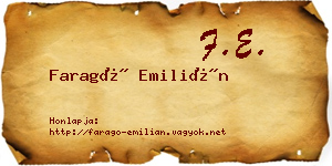 Faragó Emilián névjegykártya
